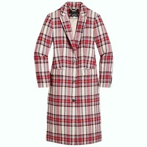 J Crew Alfie topcoat in vintage plaid Italian wool